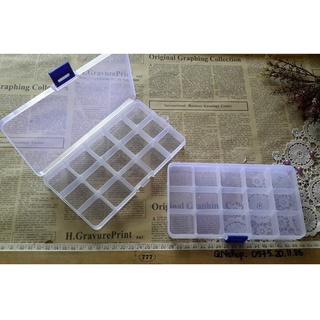Hộp nhựa 10, 15, 24 ngăn đựng hạt xâu vòng, phụ kiện, trang sức