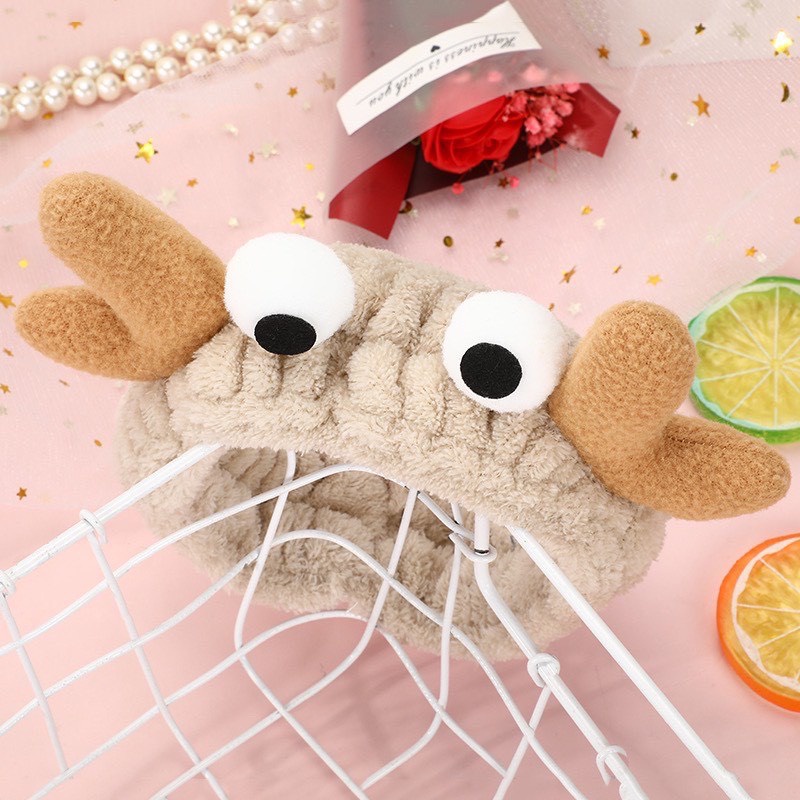 Băng đô skincare , băng đô nam nữ , Băng đô cho bé họa tiết con cua cá tính