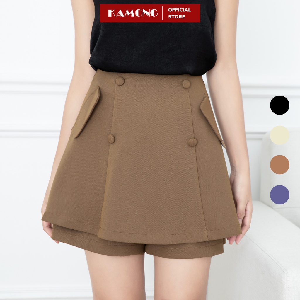 Ảnh Quần short nữ giả váy KAMONG dáng chân váy ngắn thiết kế cao cấp. 1
