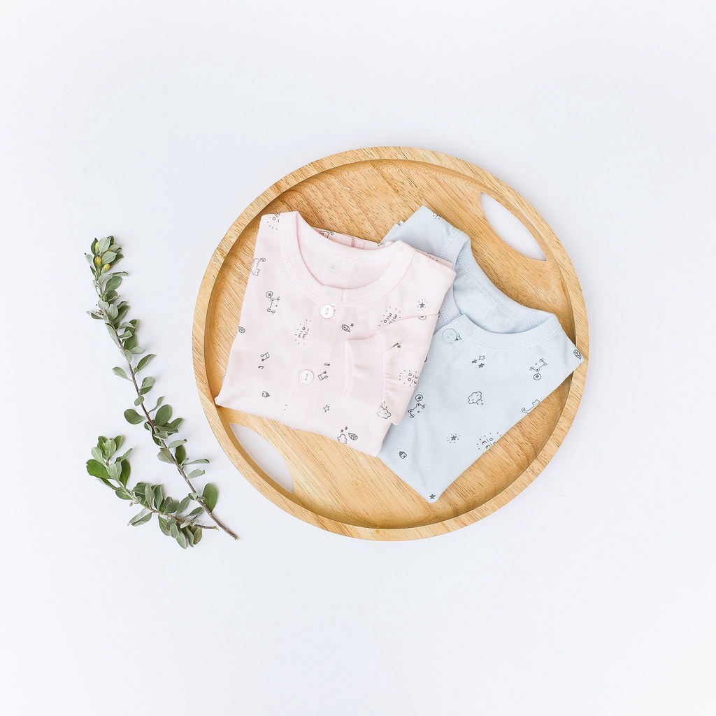Mô tả Áo Sơ Sinh Dài Tay, Nút Giữa MIOMIO - Cho Bé Trai, Bé Gái (Từ 0-24 tháng), Vải Cotton - 1