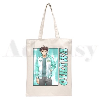 Oikawa Tooru Haikyuu Aoba Johsai Túi Xách Đeo Vai Bằng Vải Canvas Thanh Lịch Cho Nữ