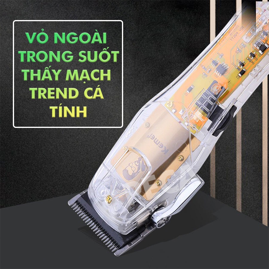 Mô tả Tông đơ cắt tóc chuyên nghiệp Kemei KM-NG203 sạc nhanh USB công suất mạnh có thể dùng cạo tóc/ fade tóc- Hàng chính hãng - 5