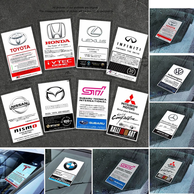 Miếng Dán Tĩnh Điện Chống Thấm Nước Cho Kính Chắn Gió Xe Hơi Honda Toyota Nissan Mitsubishi