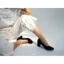Giày cao gót 5 phân mũi tròn gót vuông trơn chất liệu xi lộn kiểu dáng thời trang Annmodels _A029XL