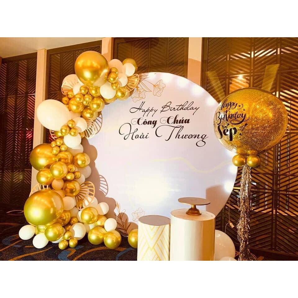 Set 10 bóng siêu nhũ 5'' trang trí sinh nhật sự kiện - Kem Shop K209