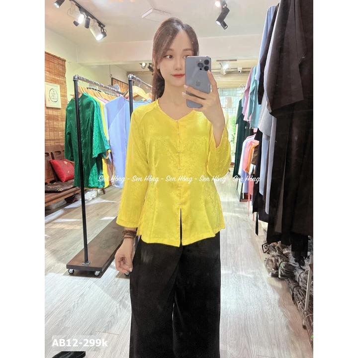 ÁO BÀ BA GẤM VÂN HOA NỔI 3D # đồ bà ba lẻ áo quần chính hãng Sen Hồng # bà ba siêu sang chảnh AB12
