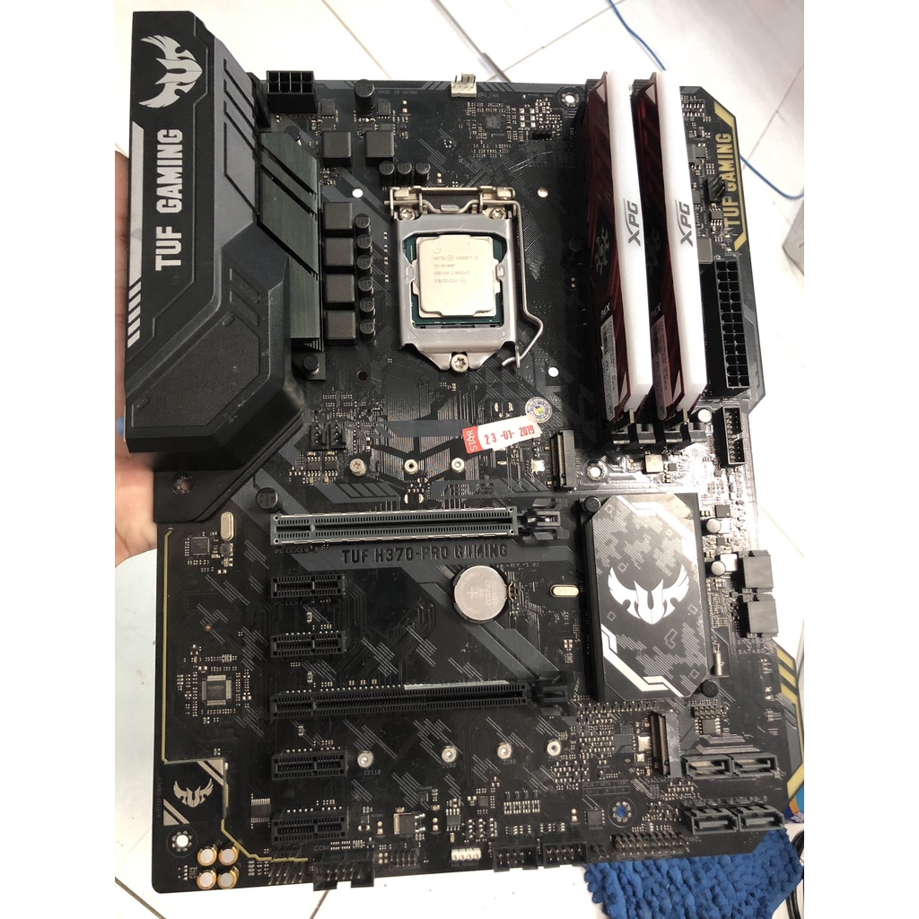 combo Mainboard Asus TUF H370-PRO GAMING cpu i5 9400f ram gskill 8g buss  2666