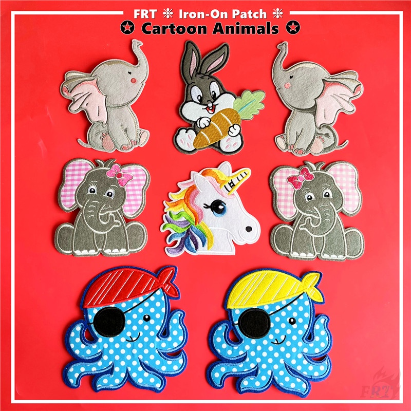 ☸ Sticker Ủi Thêu Hoạt Hình Dễ Thương ☸ 1 Sticker Ủi Thêu Hình Động Vật ...