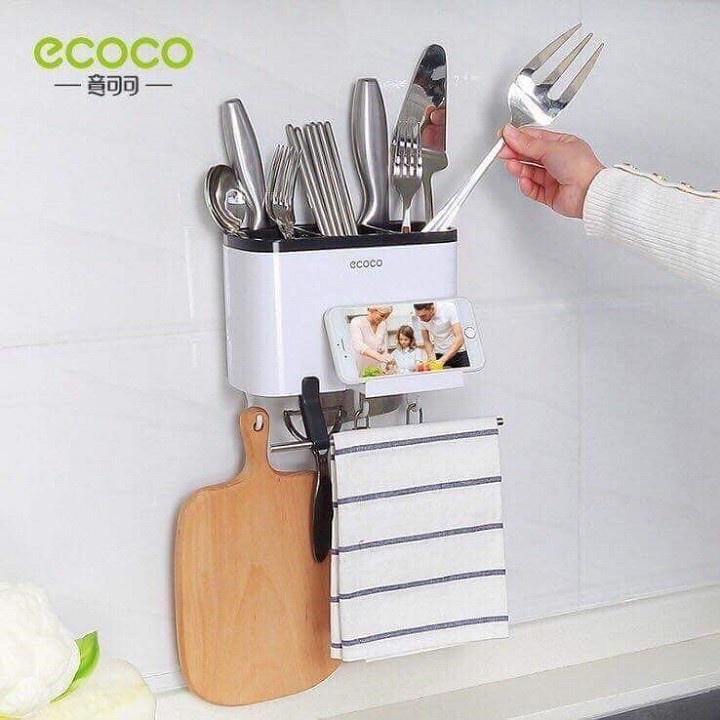 Ống đựng đũa dao cao cấp Ecoco siêu dính tường không cần khoan aladanh-net-vn