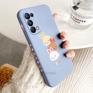 ốp lưng oppo reno 5 oppo reno 4 Ốp Điện Thoại TPU Silicone Hình Ba Chú Thỏ Đáng Yêu Kèm Dây Đeo Cho oppo reno 5 oppo reno 4