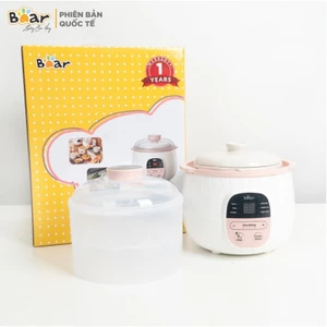 NỒI BEAR NẤU CHÁO, NINH, HẦM, HẤP CÁCH THUỶ 4 IN 1 - DUNG TÍCH 0.8L