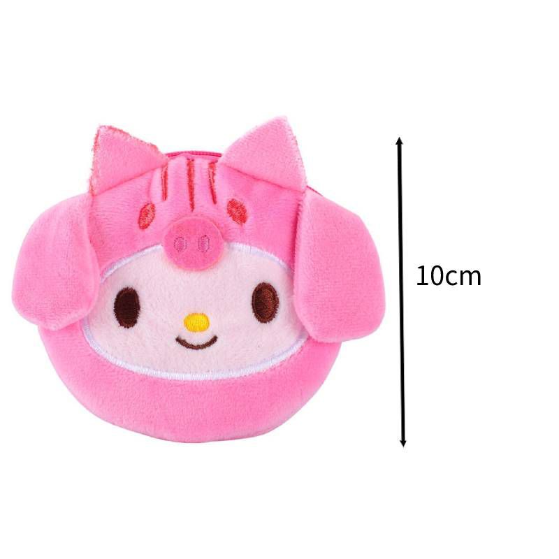 New Disney Sanrio Mini Coin bag plush Peripheral Plush Cartoon Cute Animal Coin Purse Accessories girl gift