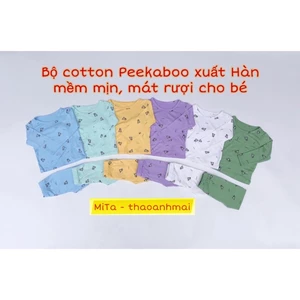 Bộ dài tay cho bé vải cotton thun lạnh MỀM MỊN MÁT - Quần áo trẻ em PEEKABOO LOẠI 1
