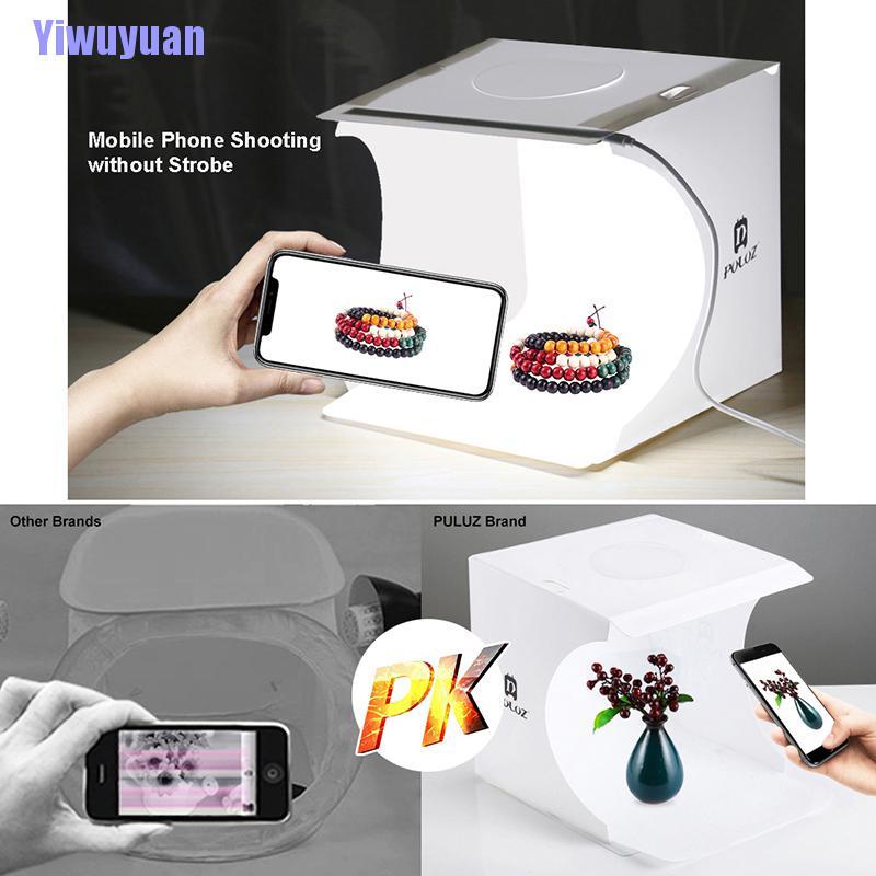 Hộp chụp ảnh Studio gấp mềm với 2 đèn Led