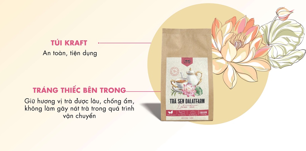 Mô tả Trà Sen (Lotus Tea) Dalat Farm - Túi 150Gr - 4