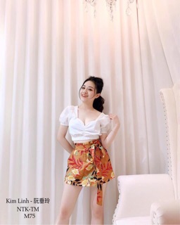 ⚜️⚜️Sét áo cúp ngực + chân váy tầng in hoạ tiết cực hot  💐Chất liệu : lụa dày dặn, mịn đẹp  Lẻ #250k nguyên