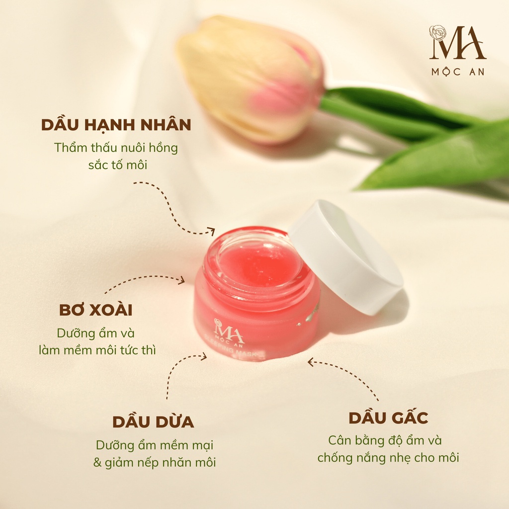 Mô tả Combo Giảm Thâm Môi Tẩy Da Chết Dưỡng Hồng Môi Mộc An Với 2 Bước Nhanh Chóng - 4