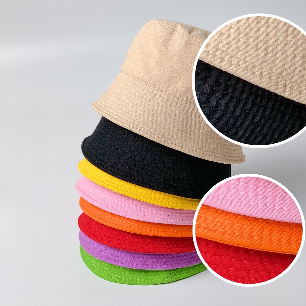 Mũ bucket trơn | Nón tai bèo vành cụp trơn nhiều màu sắc Ulzzang form Unisex Nam Nữ SG126