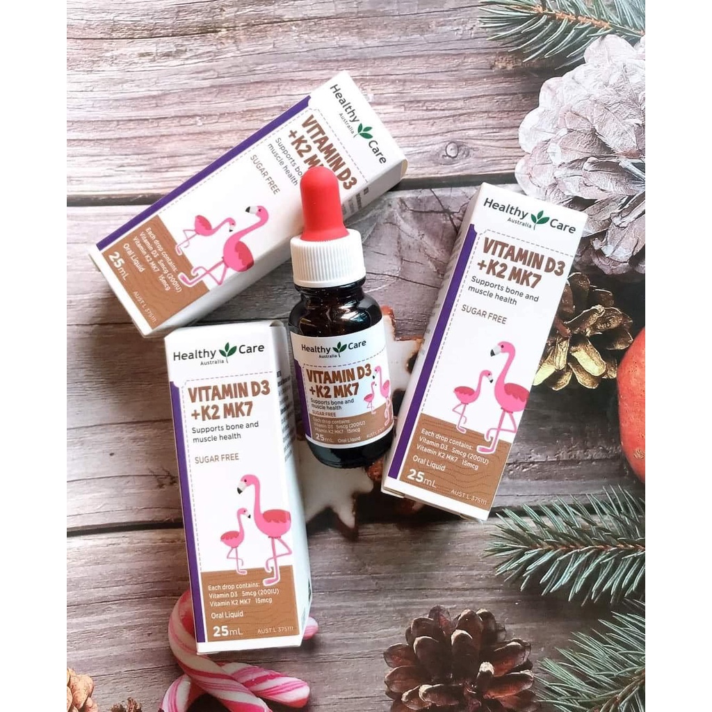 Vitamin D3 + K2 MK7 Healthy Care, Úc, Lọ 25ml Shopee Việt Nam