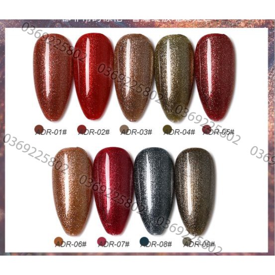 SET Sơn gel AS NHŨ mã ADR mẫu chai đỏ nhọn 9 chai 15ml siêu HOT siêu xịn