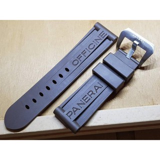 Dành cho 24mm Panerai pam441 111 Pam đen xanh Dây đeo đồng hồ cao su 44mm