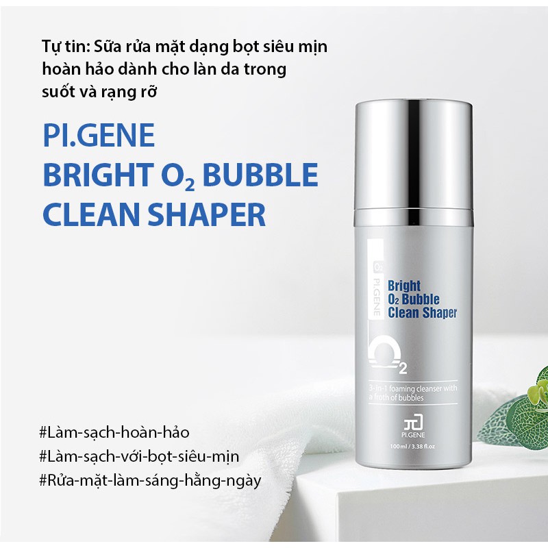 Sữa rửa mặt sủi bọt Bright O2 Bubble Clean Shaper, thải độc, làm