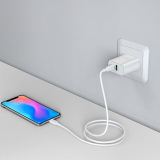 Bộ sạc 2 cổng Hoco C80 kèm cáp TypeC to TypeC PD 20W và USB QC 3.0 22.5W (Trắng)