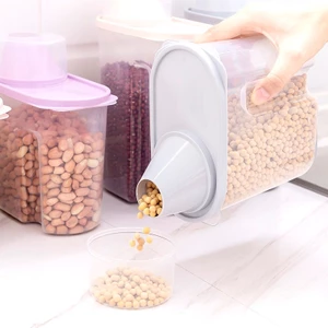 Hộp Đựng / Rót Ngũ Cốc, Đồ Khô Bằng Nhựa 1.9L-2.5L Bảo Quản An Toàn Tiện Lợi