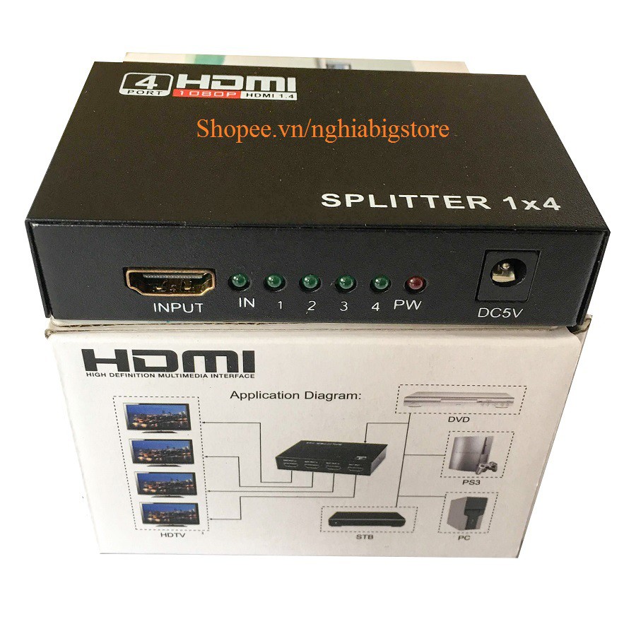 Hộp HUB Chia Cổng HDMI từ 1 Ra 4 Port | Shopee Việt Nam