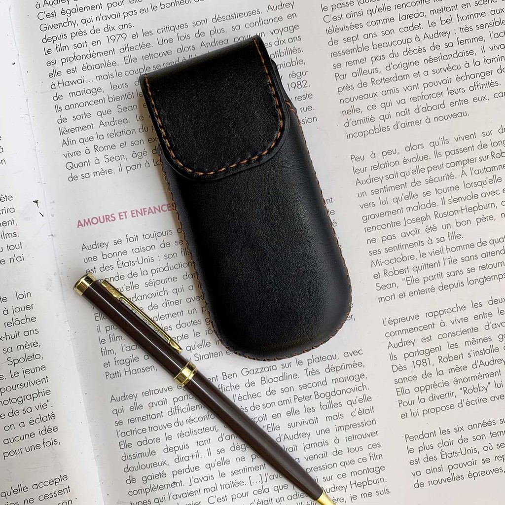 Mino Crafts - Bao da 6700 có nắp gập - Da bò nhập khẩu - Đồ da thủ công