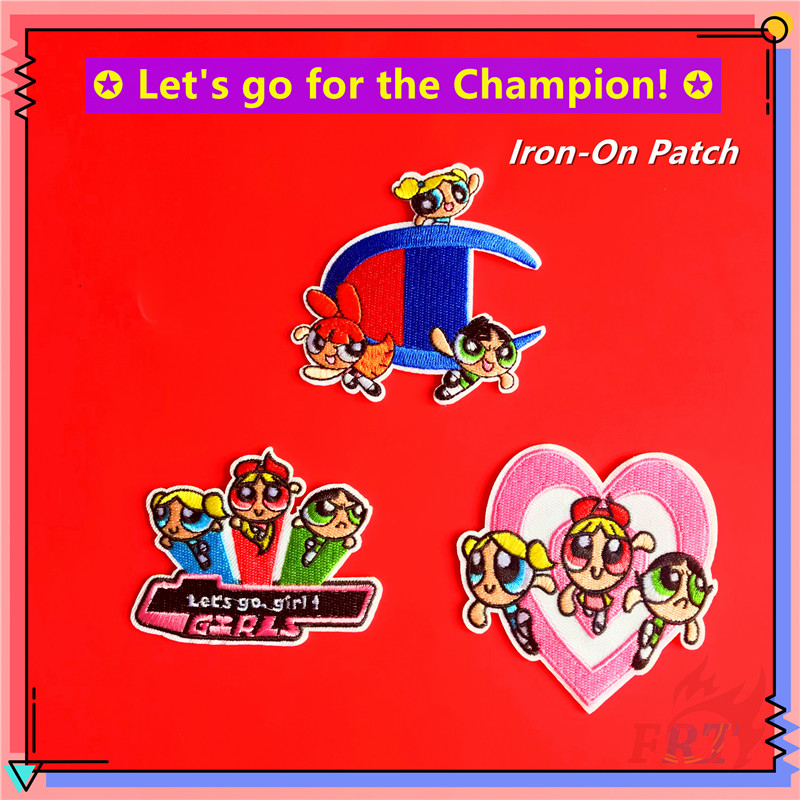 Miếng thêu ủi họa tiết chữ Let 's Go For The Powerpuff Girl | Shopee ...