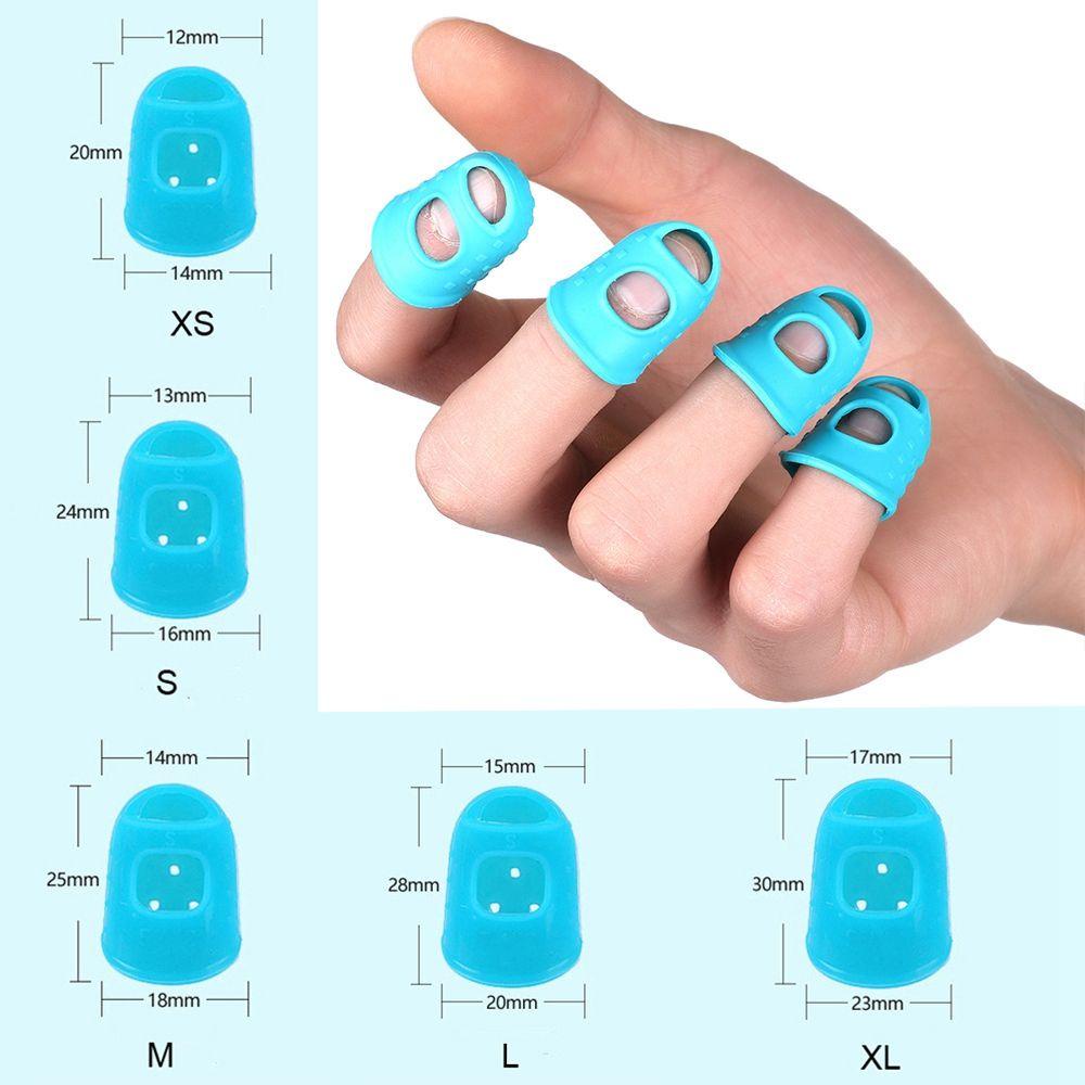 NKSFX 4 Cái / bộ Guitar Bảo Vệ Đầu Ngón Tay 6 Màu Chống Trơn Trượt Chống Đau Ngón Tay Cho Đàn Ukulele
