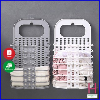 Giỏ đựng đồ gấp gọn thông minh Việt Nhật tặng móc dính trong 3379 - giỏ treo tường đựng quần áo đồ dùng nhà tắm { H }