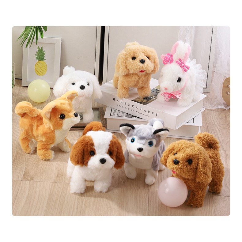 Chó bông biết đi, vẫy đuôi, biết kêu bibi cực cute,chó bông,chó bông biết đi biết sủa,con chó gấu bong - PUPU HOUSE