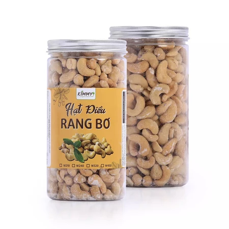 Hạt Điều Rang Bơ 500G Nguyên Hạt To W240 Dinh Dưỡng Cao Vị Ngọt Bùi Loại 1 Thượng Hạng A+ - Kimmy Farm