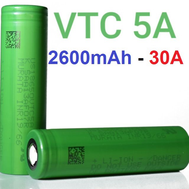 Pin SONY VTC 5A xả đỉnh 30A, dung lượng 2600mah VTC5A mới 100% | Shopee ...