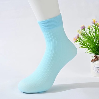 1 Đôi Vớ Ống Ngắn Siêu Co Giãn Thoáng Khí Màu Kẹo Thời Trang Xuân Hè Cho Bé