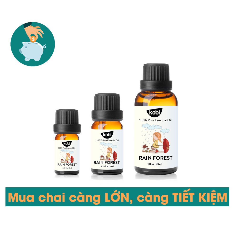 Ảnh Tinh dầu Kobi Rain Forest essential oil blend giúp thư giãn, sảng khoái -5ml 4
