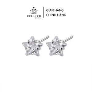 Bông Tai Khuyên Tai Nụ Bạc Hình Ngôi Sao Gắn Đá - Minh Canh Jewelry