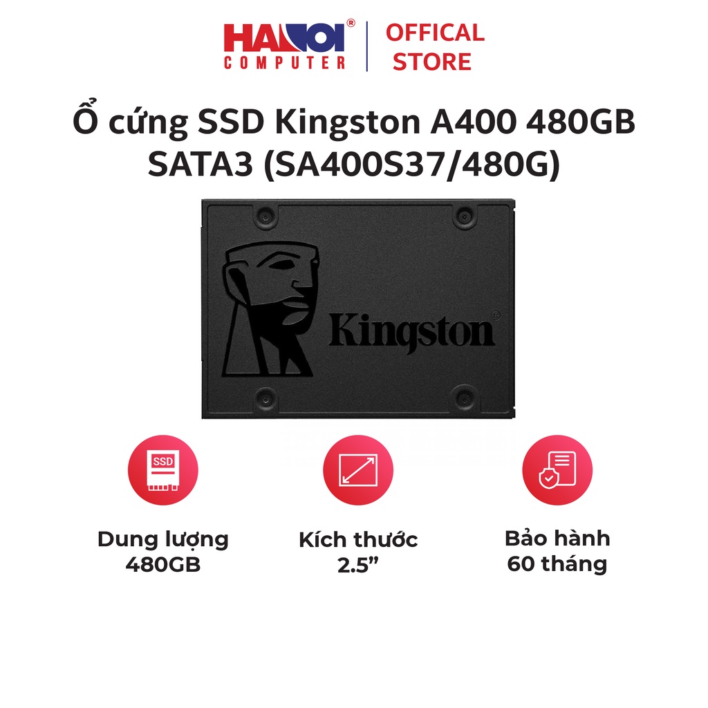 Ổ Cứng Ssd Kingston A400 480gb 25 Inch Sata3 Đọc 500mbs Ghi 450mbs Sa400s37480g 6535