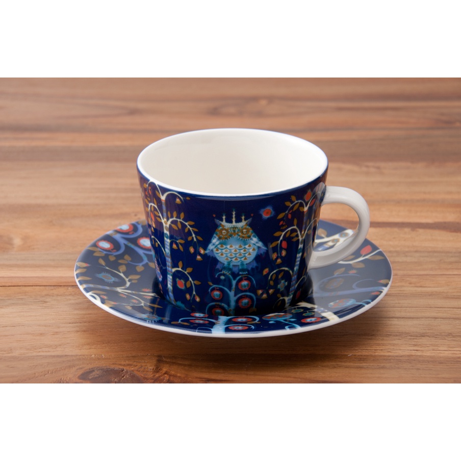 Ảnh Tách sứ uống trà Taika Iittala 200ml Phần Lan, họa tiết Bắc Âu xanh 3