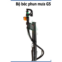 Bộ béc tưới phun mưa G5  - Bao gồm que cắm cố định béc tưới 45cm -Van khóa đầu béc 6mm - Khởi thuỷ 6mm 2 đầu gài