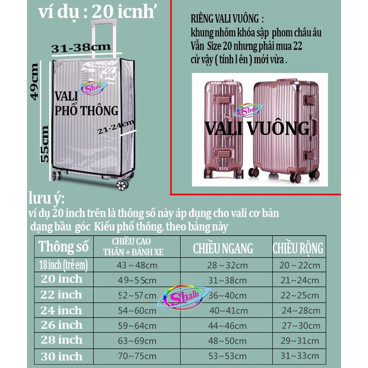 Áo trùm vali bọc nhựa trong suốt Viền đen M.E.N (siêu hot)