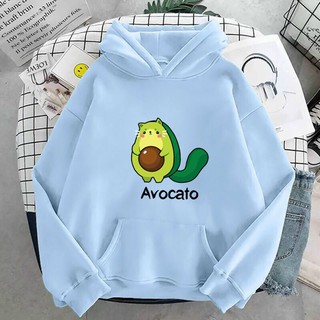 Áo hoodie nam nữ nỉ in hình Trái bơ Avocado dễ thương chất nỉ dày dặn, nón 2 lớp, hợp làm áo cặp