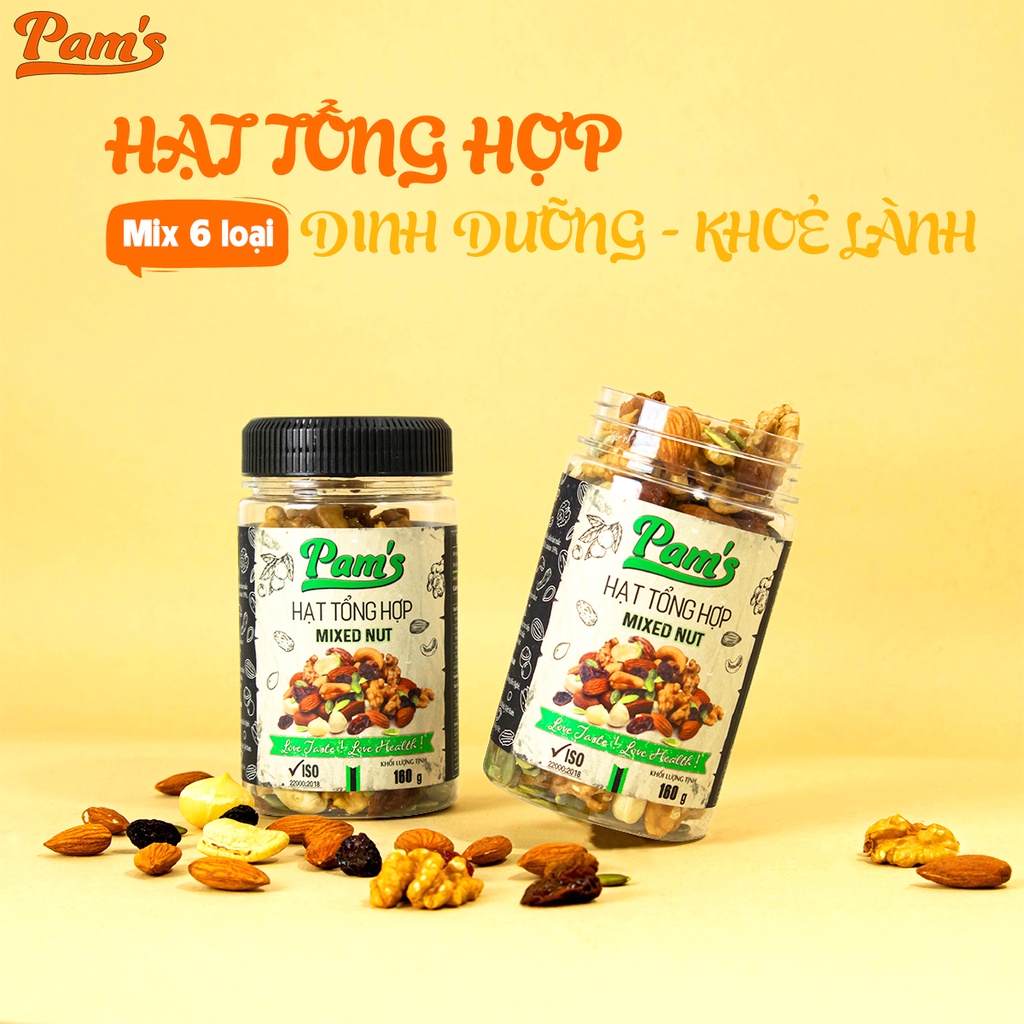 Hạt Dinh Dưỡng Mix 6 Loại Pams 540g - Granola Siêu Hạt Có Macca, Ngũ cốc Ăn Kiêng Giảm Cân Nhập Khẩu