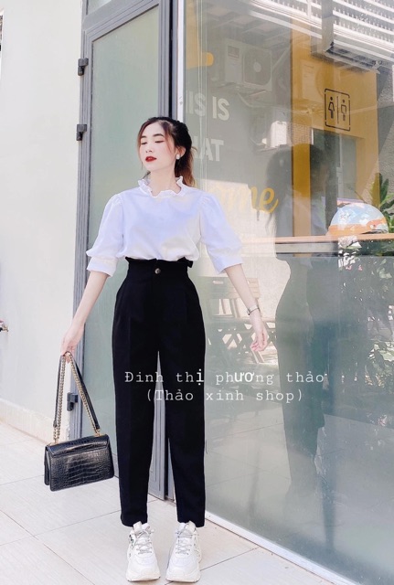 Set Áo Sơ mi ngắn tay mix quần xuông
