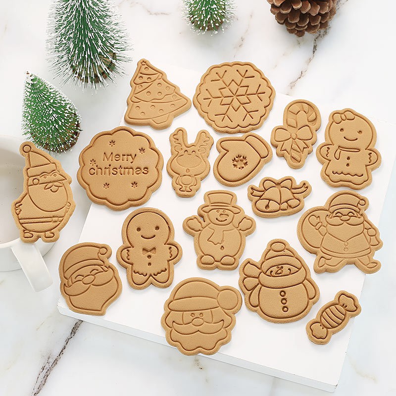 Bánh Quy Giáng Sinh Bánh Quy Cắt Khuôn Fondant Bánh Trang Trí Dụng Cụ