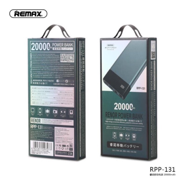 Pin dự phòng Remax RPP - 131 dung lượng 20.000mah | Shopee Việt Nam