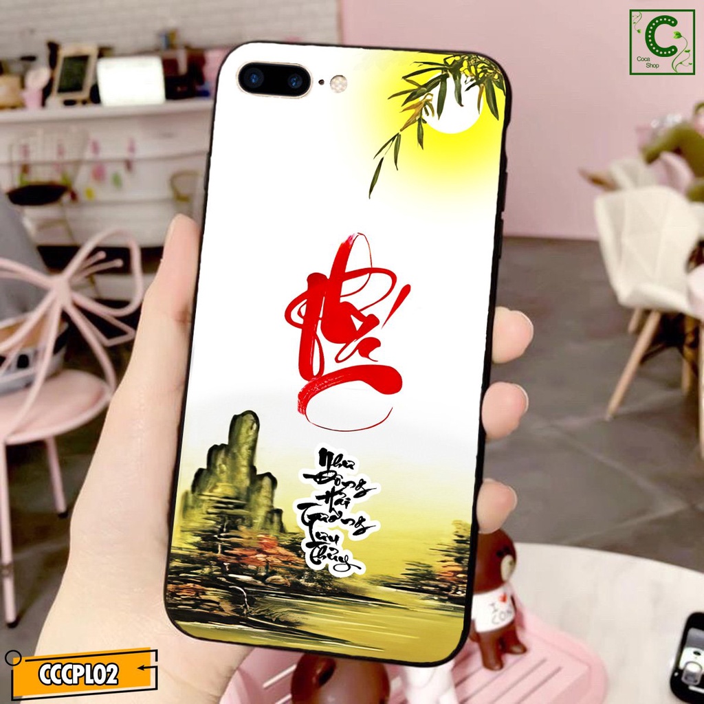 Ốp lưng iphone mặt kính in hình cực đẹp siêu bền - Chữ phúc may mắn - 6/6plus/6s/6splus/7/7plus/8/8plus/x/.....