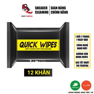 Khăn vệ sinh giày Quick Wipes tiện lợi không cần giặt (12 khăn) - GiayOmega